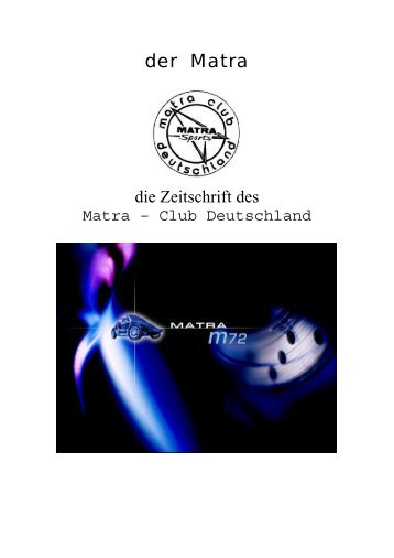 13. Juni 2004 - Matra Forum