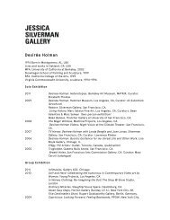 Holman CV - Jessica Silverman Gallery