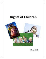 Rights of Children: Plain Language Booklet - Christian Horizons