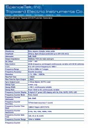 Specification for Topward 8120 Function Generator ç¬¬ 1 é ï¼Œå…± 2 é  ...