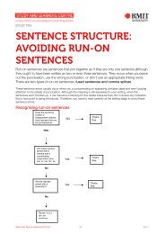 SENTENCE STRUCTURE: AVOIDING RUN-ON SENTENCES