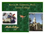 Disaster Mitigation; Kevin Simmons; Austin College (PDF)