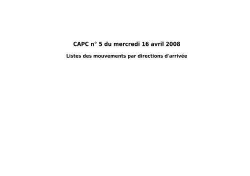 CAPC nÂ° 5 du mercredi 16 avril 2008 - UNSA Douanes