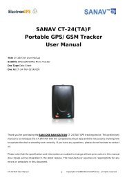 SANAV CT-24(TA)F Portable GPS/GSM Tracker User ... - ElectronGPS