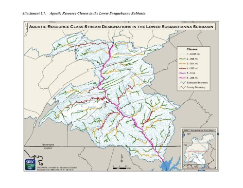 LIST OF ATTACHMENTS - Susquehanna River Basin Commission