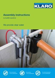 Assembly instructions - KLARO GmbH