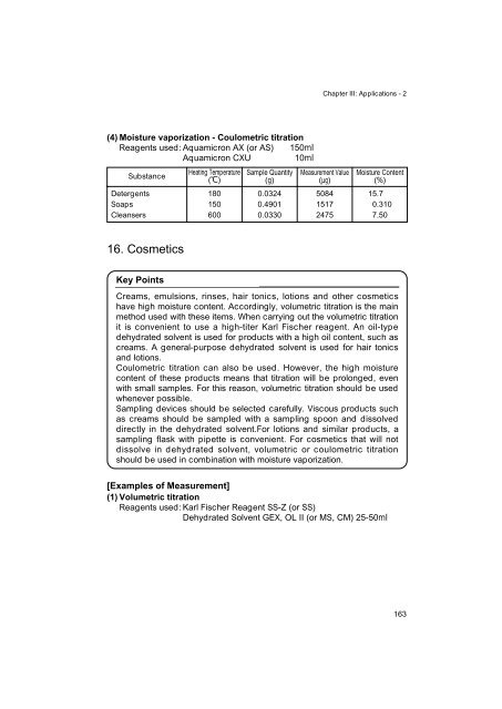 Development of Karl Fischer Reagents