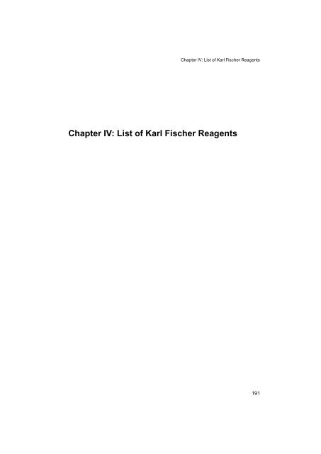 Development of Karl Fischer Reagents