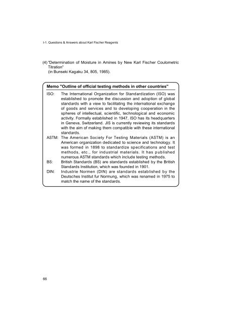 Development of Karl Fischer Reagents