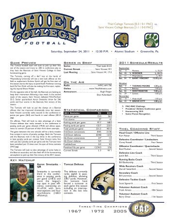 Game Preview Statistical Comparison Series in Brief On the Air ...