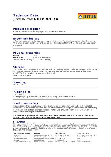 JOTUN THINNER NÂº 19.pdf - Pinmar