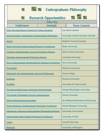 Table of Contents - Philosophy