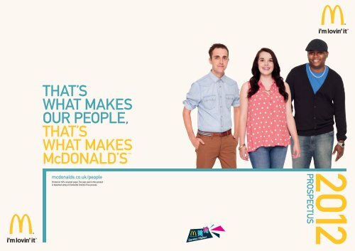 THAT'S WHAT MAKES OUR PEOPLE, THAT'S ... - McDonald's UK