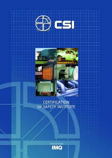 CSI Certification of Safety Institute - Imq