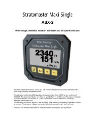 ASX-2 - STRATOMASTER Instrumentation MGL Avionics