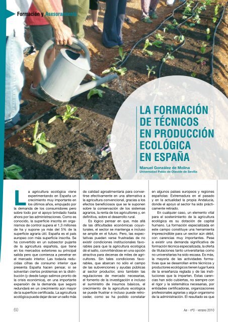 Biodiversidad Agraria - Sociedad EspaÃ±ola de Agricultura EcolÃ³gica