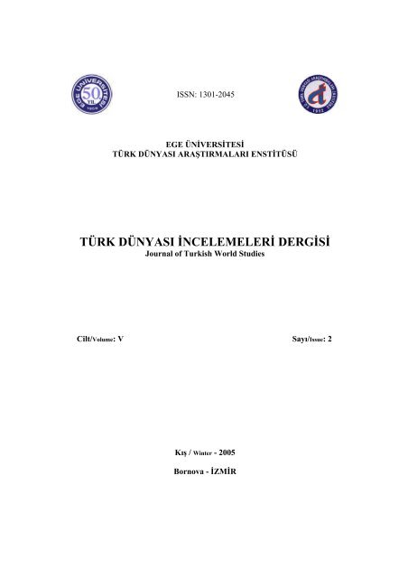 tÃ¼rk dÃ¼nyasÄ± incelemeleri dergisi - 404 - Sayfa bulunamadÄ±! - Ege ...