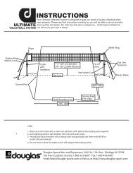 INSTRUCTIONS - Douglas Sports Nets and Equipment