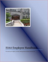 IUAA Employee Handbook - Indiana University Alumni Association