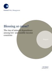 Blessing or curse? - Oxford Policy Management