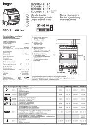 TXA204A : 4 x 4 A TXA204B : 4 x10 A TXA204C : 4 x16 A ... - Hager