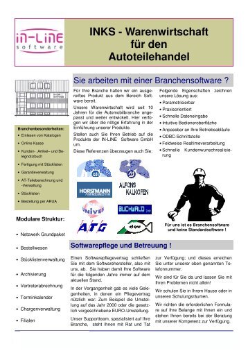 INKS - Warenwirtschaft für den Autoteilehandel