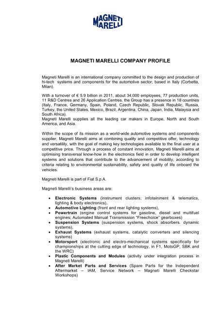 magneti marelli company profile