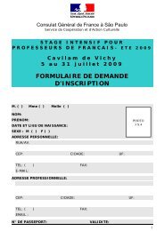 FORMULAIRE DE DEMANDE D'INSCRIPTION