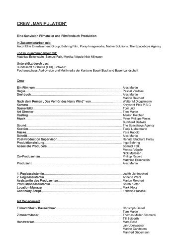 komplette crew als pdf-liste - MANIPULATION