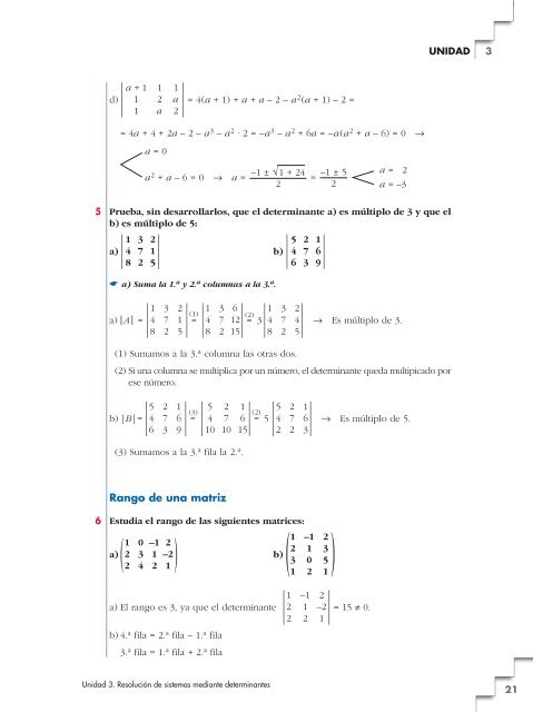 Tema 3: Resolución de sistemas mediante determinantes