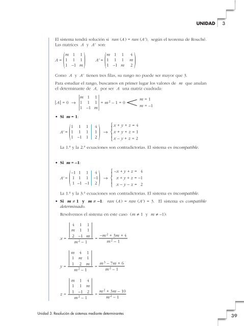 Tema 3: Resolución de sistemas mediante determinantes