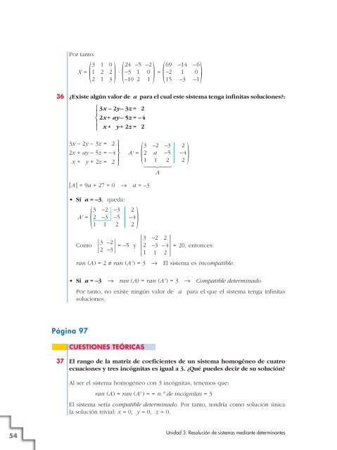 Tema 3: Resolución de sistemas mediante determinantes