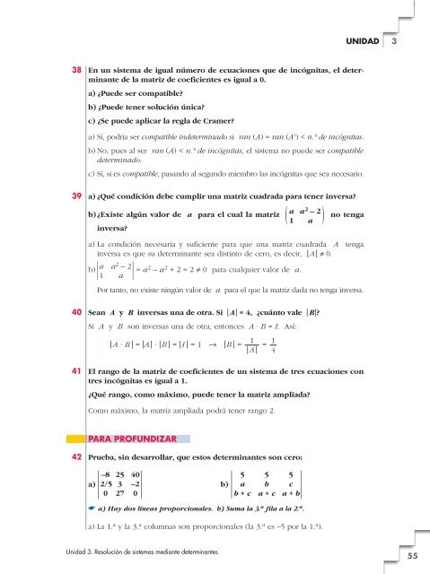 Tema 3: Resolución de sistemas mediante determinantes