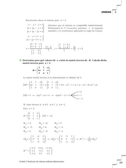 Tema 3: Resolución de sistemas mediante determinantes