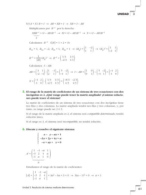 Tema 3: Resolución de sistemas mediante determinantes