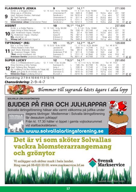 19 december - Solvalla