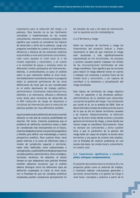 ReducciÃƒÂ³n del riesgo de desastres en el ÃƒÂ¡mbito local - La RED