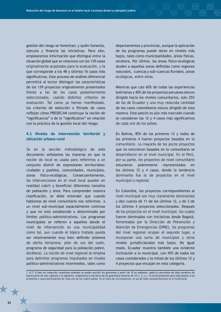 ReducciÃƒÂ³n del riesgo de desastres en el ÃƒÂ¡mbito local - La RED