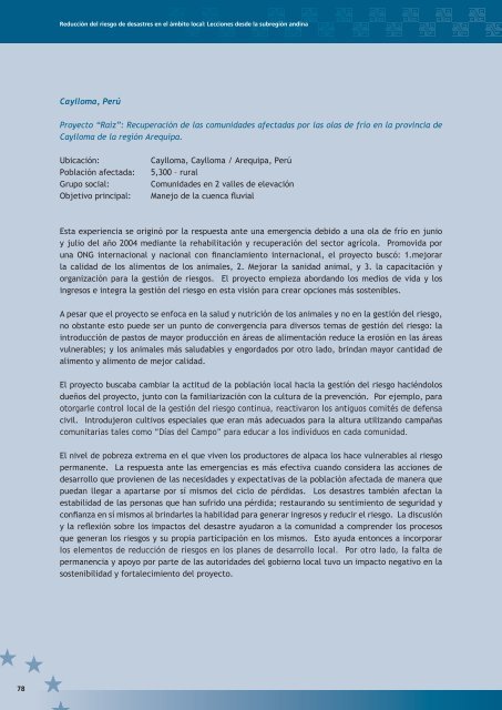 ReducciÃƒÂ³n del riesgo de desastres en el ÃƒÂ¡mbito local - La RED