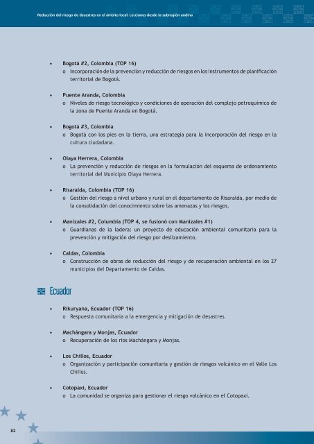 ReducciÃƒÂ³n del riesgo de desastres en el ÃƒÂ¡mbito local - La RED