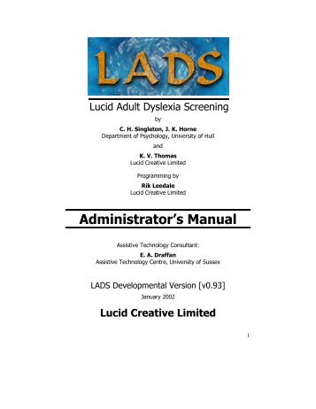 LADS User's Manual - Lucid Research