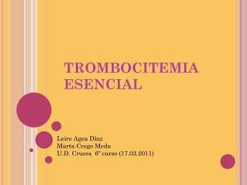 Trombocitemia Esencial - EXTRANET - Hospital Universitario Cruces