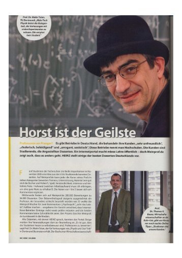 Prof. Dr. Metin Tolan, - Lehrstuhl fÃ¼r E-Business und E ...