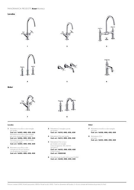 Axor Starck Axor Urquiola Axor Citterio Axor Citterio M ... - Hansgrohe