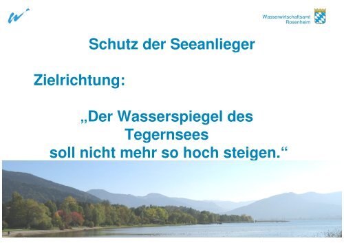 Das Mangfallprojekt - Wasserwirtschaftsamt Rosenheim - Bayern