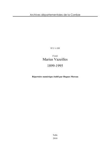 Fonds Marius Vazeilles.pdf - Archives dÃ©partementales CorrÃ¨ze ...