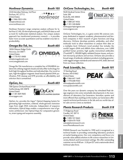 Conference Program - ABRF 2011 - Association of Biomolecular ...