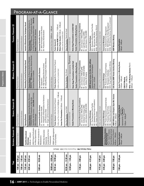 Conference Program - ABRF 2011 - Association of Biomolecular ...