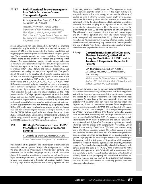 Conference Program - ABRF 2011 - Association of Biomolecular ...