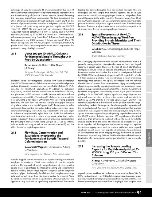 Conference Program - ABRF 2011 - Association of Biomolecular ...